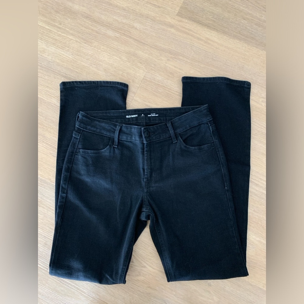 Old Navy Wow Bootcut Mid Rise Jeans | Black 6P